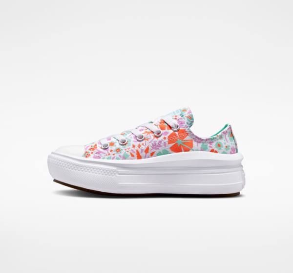 Boty Nízké Converse Chuck Taylor All Star Move Platformyě Paper Floral Bílé Světle | CV-923SPN