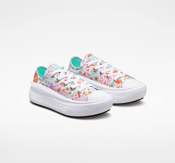Boty Nízké Converse Chuck Taylor All Star Move Platformyě Paper Floral Bílé Světle | CV-923SPN