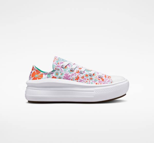Boty Nízké Converse Chuck Taylor All Star Move Platformyě Paper Floral Bílé Světle | CV-923SPN