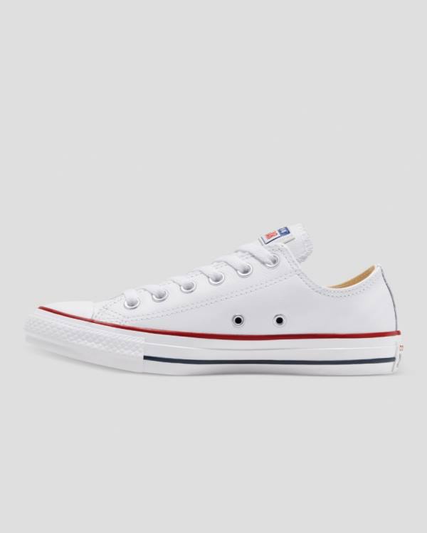 Boty Nízké Converse Chuck Taylor All Star Læder Bílé | CV-927DEN
