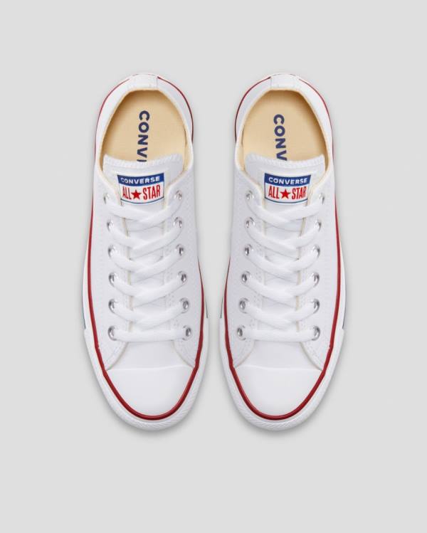 Boty Nízké Converse Chuck Taylor All Star Læder Bílé | CV-927DEN