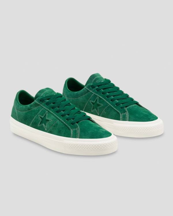 Boty Nízké Converse One Star Pro Pigskin Semišové Zelene | CV-932MFX