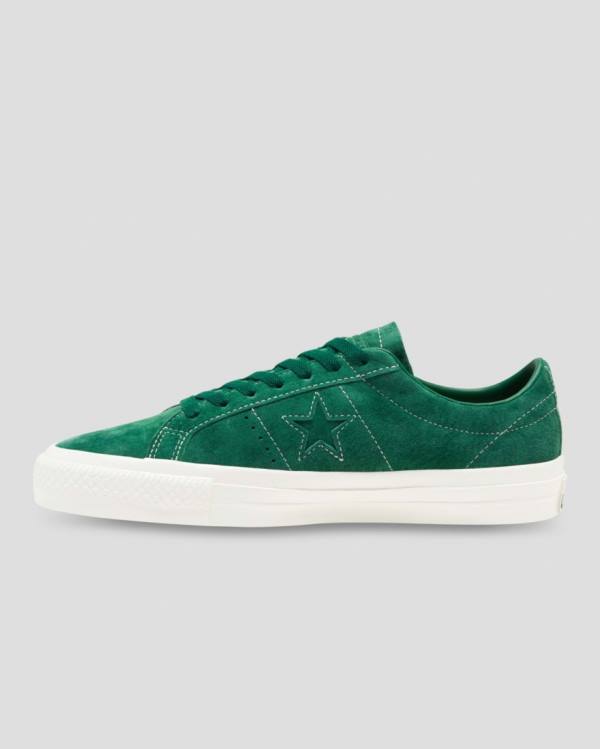 Boty Nízké Converse One Star Pro Pigskin Semišové Zelene | CV-932MFX