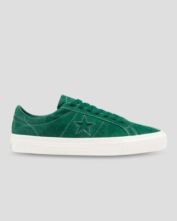 Boty Nízké Converse One Star Pro Pigskin Semišové Zelene | CV-932MFX
