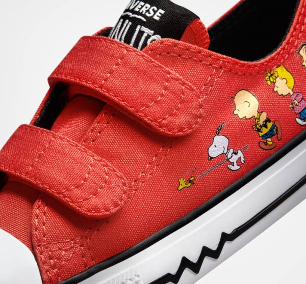 Boty Nízké Converse Peanuts Chuck Taylor All Star Easy-On Červené Černé Bílé | CV-082MRU