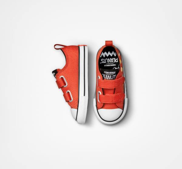 Boty Nízké Converse Peanuts Chuck Taylor All Star Easy-On Červené Černé Bílé | CV-082MRU