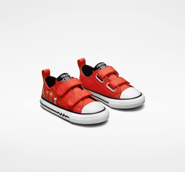 Boty Nízké Converse Peanuts Chuck Taylor All Star Easy-On Červené Černé Bílé | CV-082MRU