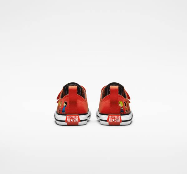 Boty Nízké Converse Peanuts Chuck Taylor All Star Easy-On Červené Černé Bílé | CV-082MRU