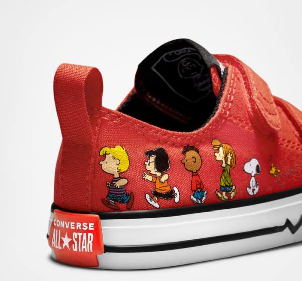 Boty Nízké Converse Peanuts Chuck Taylor All Star Easy-On Červené Černé Bílé | CV-082MRU