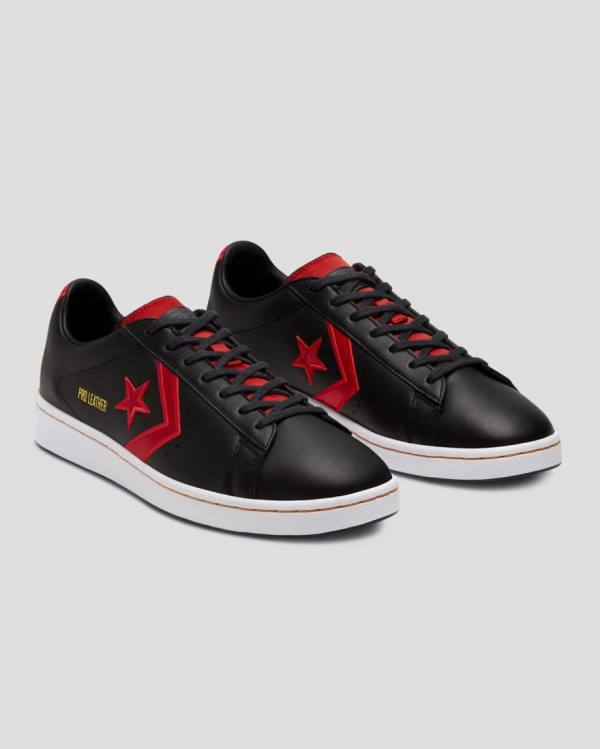 Boty Nízké Converse Pro Læder Bleeding Colours Černé | CV-346OAZ