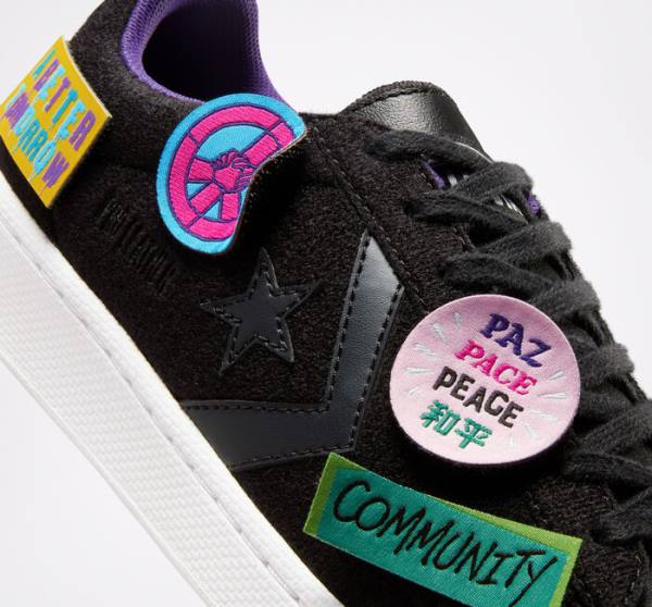 Boty Nízké Converse Pro Læder It's Possible Černé Bílé | CV-723GFH