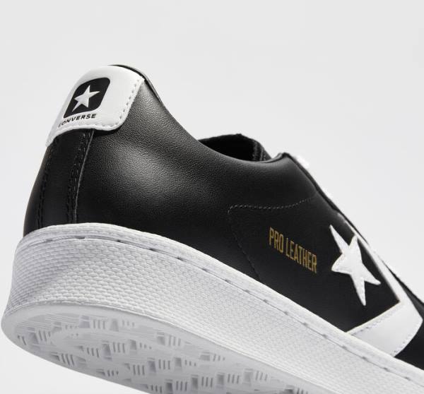 Boty Nízké Converse Pro Læder Černé Bílé | CV-486SER