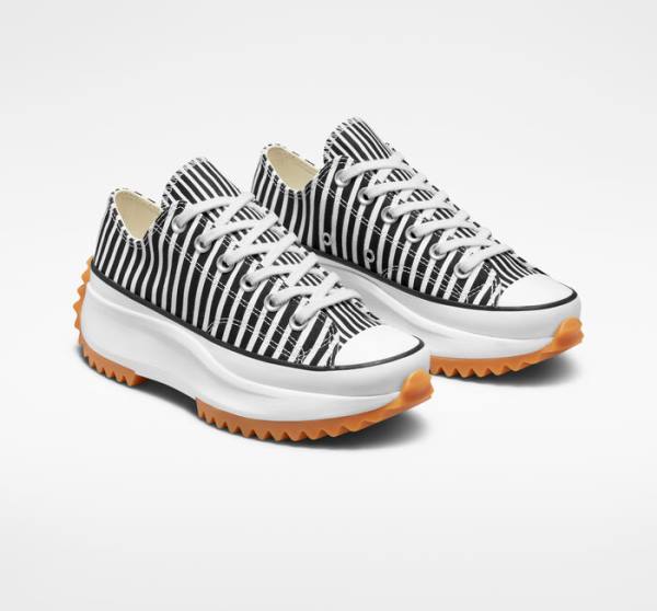 Boty Nízké Converse Run Star Hike Platformyě Stripes Bílé Černé Bílé | CV-250MBJ