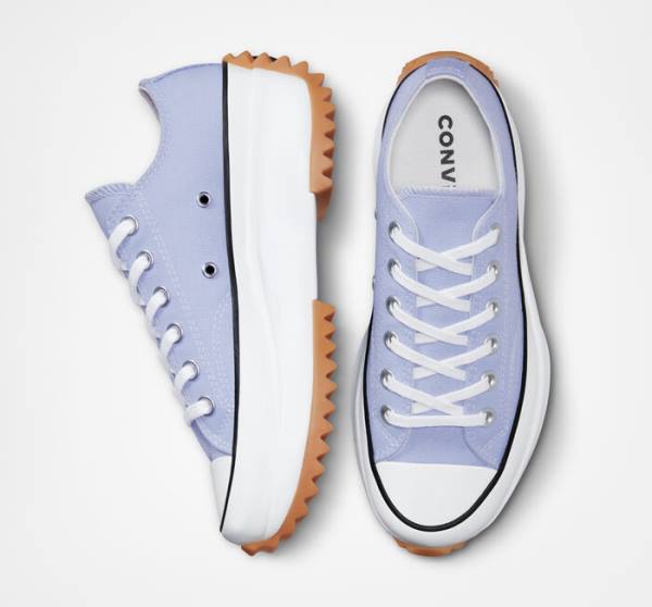 Boty Nízké Converse Run Star Hike Platformyě Seasonal Color Blankyt Bílé Černé | CV-419OAM