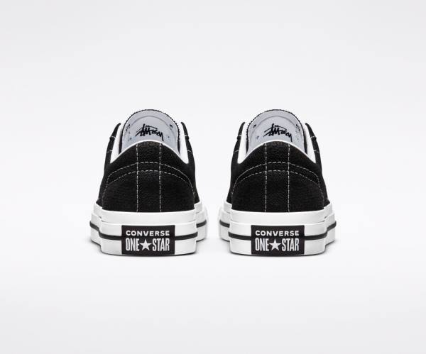 Boty Nízké Converse Stussy One Star Černé Bílé | CV-385RPL