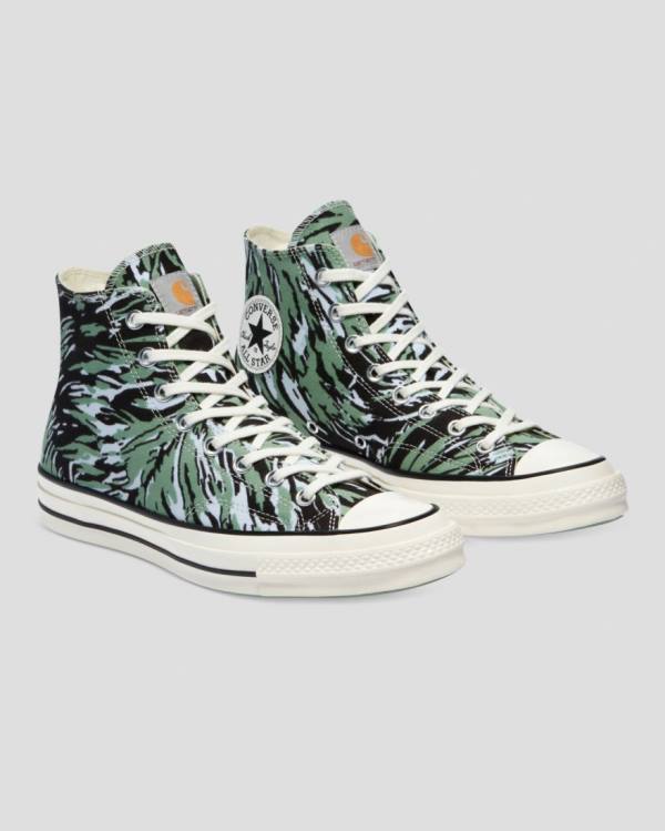 Boty Vysoké Converse Carhartt Chuck 70 Zelene | CV-817OJC