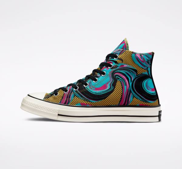 Boty Vysoké Converse Chuck 70 '90s Marbled Tyrkysové | CV-580XQI