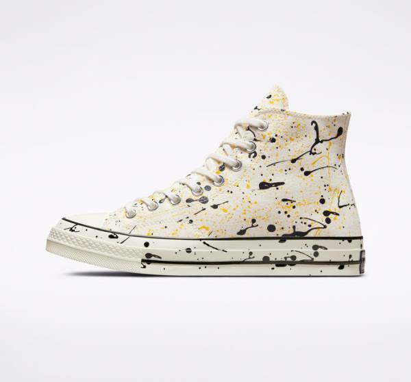 Boty Vysoké Converse Chuck 70 Archive Paint Splatter Černé | CV-930PKB