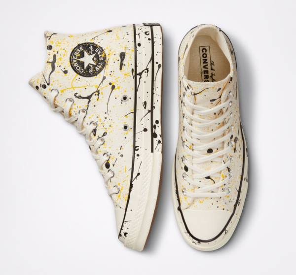 Boty Vysoké Converse Chuck 70 Archive Paint Splatter Černé | CV-930PKB
