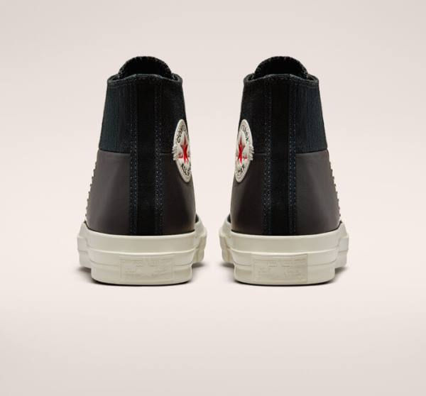 Boty Vysoké Converse Chuck 70 Crafted Læder Černé Červené | CV-620NIY