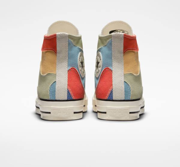 Boty Vysoké Converse Chuck 70 Crafted Patchwork Olivy Zelené Blankyt | CV-098IZF