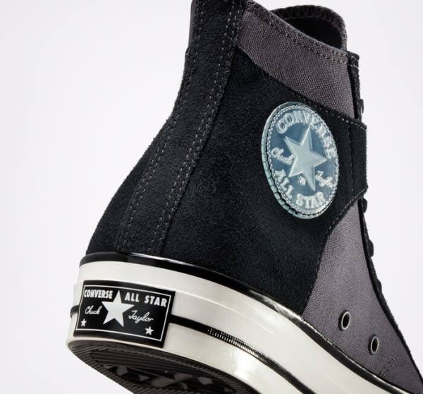 Boty Vysoké Converse Chuck 70 Crafted Platene Černé Bílé | CV-156KNV