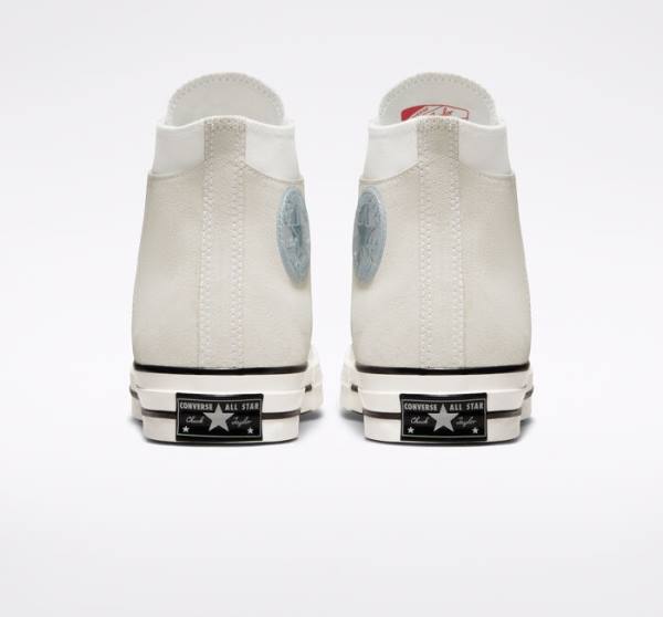 Boty Vysoké Converse Chuck 70 Crafted Platene Bílé Černé | CV-548XJM