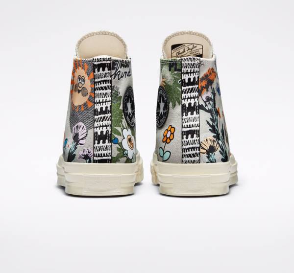Boty Vysoké Converse Chuck 70 Floral Olivy Zelené Viacfarebný | CV-839FPT