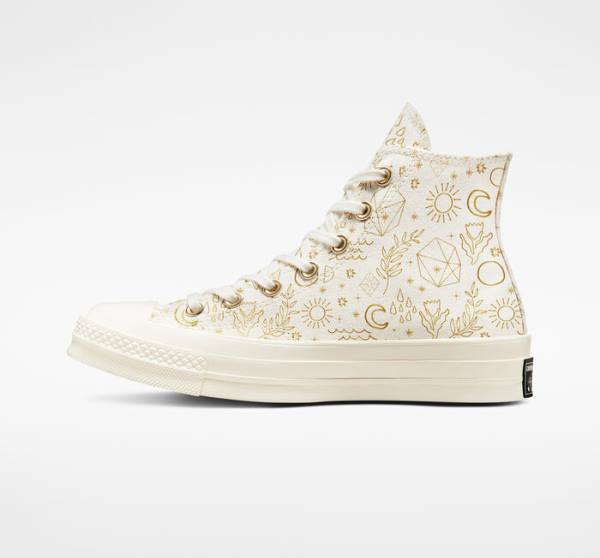 Boty Vysoké Converse Chuck 70 Golden Elements Světle Zlaté Černé | CV-074TCD