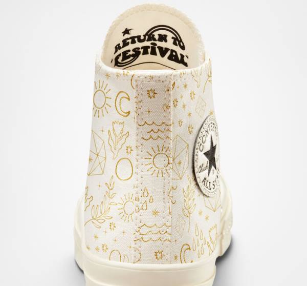 Boty Vysoké Converse Chuck 70 Golden Elements Světle Zlaté Černé | CV-074TCD