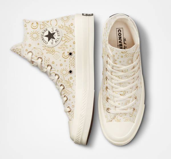 Boty Vysoké Converse Chuck 70 Golden Elements Světle Zlaté Černé | CV-074TCD