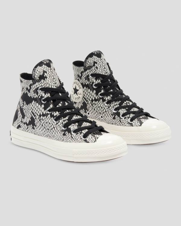 Boty Vysoké Converse Chuck 70 Læder Snake Print Béžový Černé | CV-798XFA