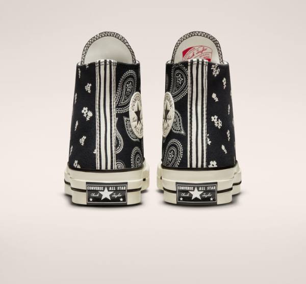 Boty Vysoké Converse Chuck 70 Paisley Černé | CV-985PWK