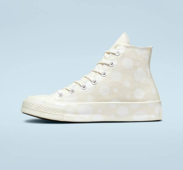 Boty Vysoké Converse Chuck 70 Polka Dots Bílé | CV-246OVY