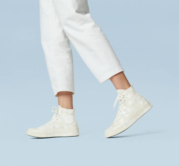 Boty Vysoké Converse Chuck 70 Polka Dots Bílé | CV-246OVY