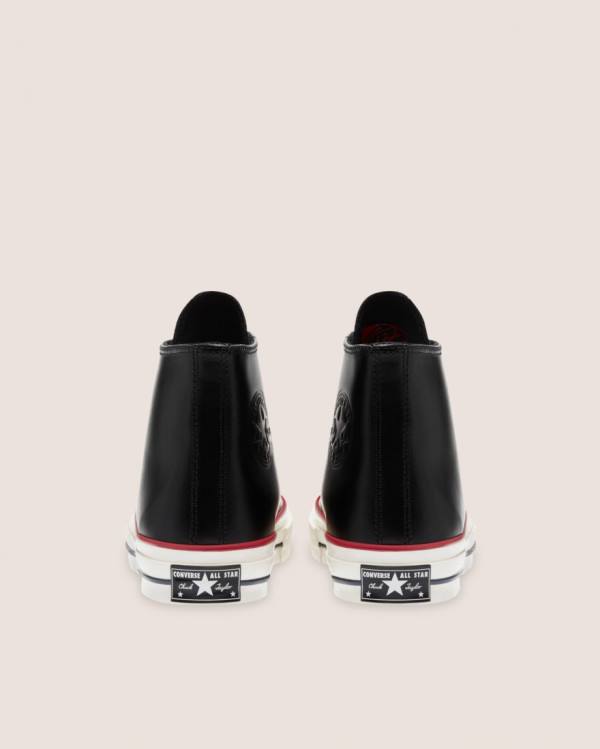 Boty Vysoké Converse Chuck 70 Premium Læder Černé | CV-278IXS