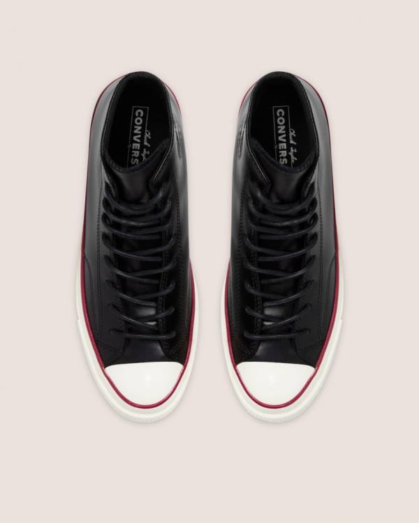 Boty Vysoké Converse Chuck 70 Premium Læder Černé | CV-278IXS