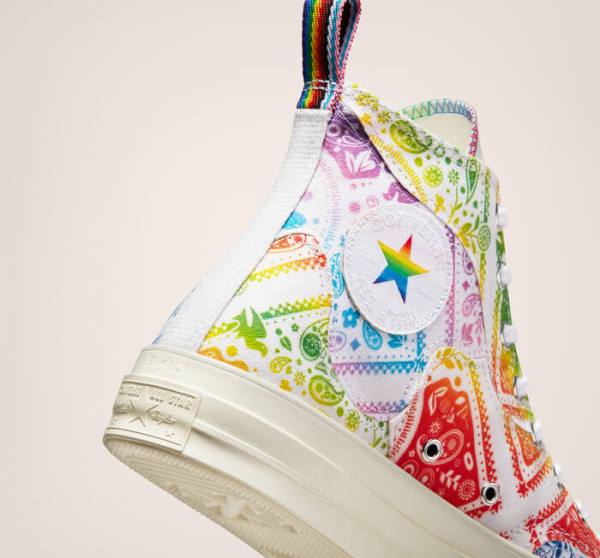 Boty Vysoké Converse Chuck 70 Pride Bílé Červené | CV-904TOV