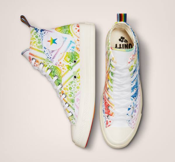 Boty Vysoké Converse Chuck 70 Pride Bílé Červené | CV-904TOV