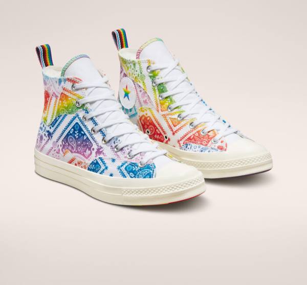 Boty Vysoké Converse Chuck 70 Pride Bílé Červené | CV-904TOV