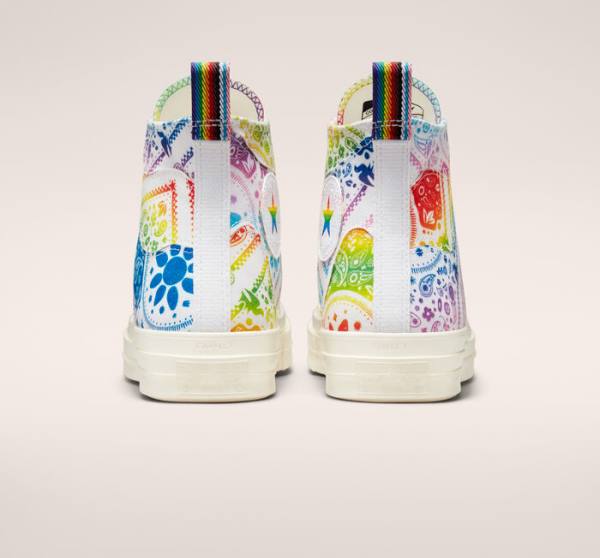 Boty Vysoké Converse Chuck 70 Pride Bílé Červené | CV-904TOV