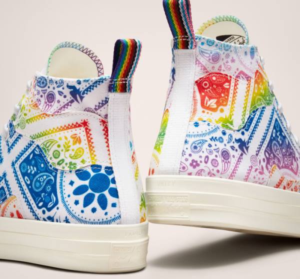 Boty Vysoké Converse Chuck 70 Pride Bílé Červené | CV-904TOV