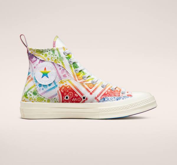 Boty Vysoké Converse Chuck 70 Pride Bílé Červené | CV-904TOV