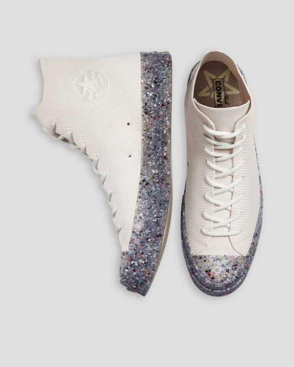 Boty Vysoké Converse Chuck 70 Renew Knit Béžový | CV-301KTW