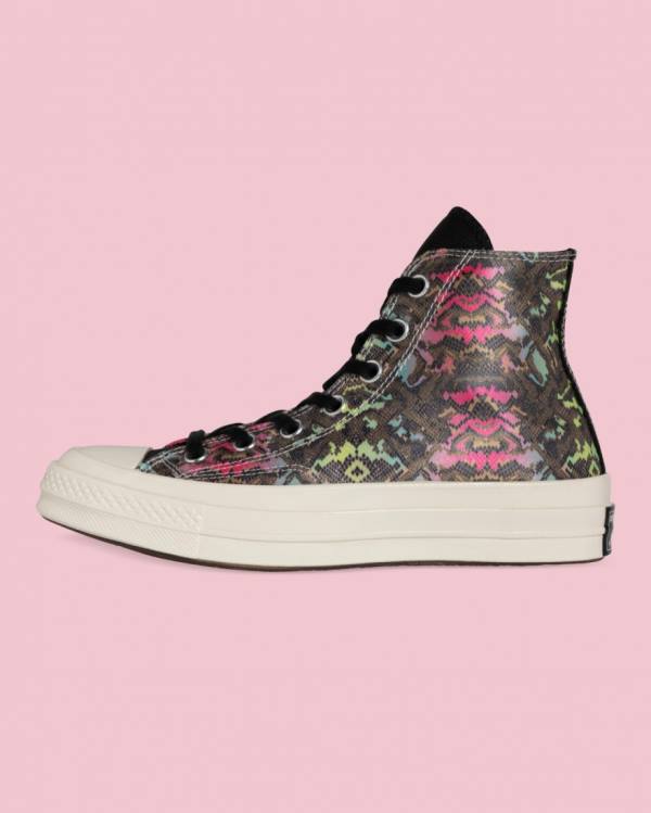 Boty Vysoké Converse Chuck 70 Satin Snake Print Černé | CV-025IEG