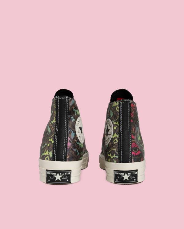 Boty Vysoké Converse Chuck 70 Satin Snake Print Černé | CV-025IEG
