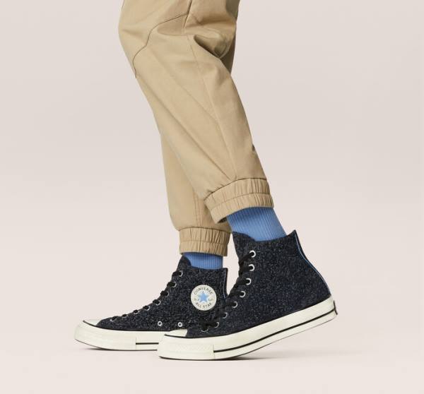 Boty Vysoké Converse Chuck 70 Semišové Seasonal Color Černé | CV-541IVB