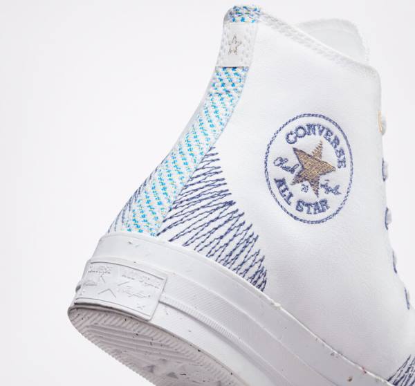 Boty Vysoké Converse Chuck 70 Stitched Bílé Indigo | CV-345VFM