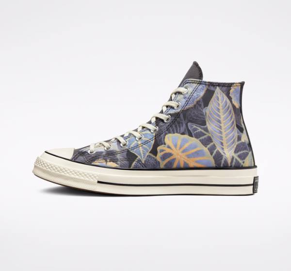 Boty Vysoké Converse Chuck 70 Tropical Leaf Černé | CV-038PGY