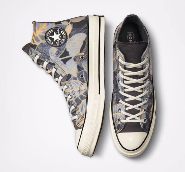 Boty Vysoké Converse Chuck 70 Tropical Leaf Černé | CV-038PGY